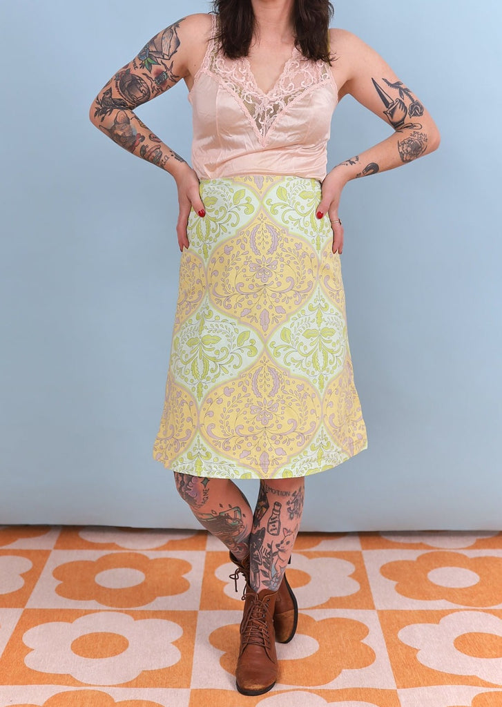 1970's Swirling A-Line Skirt