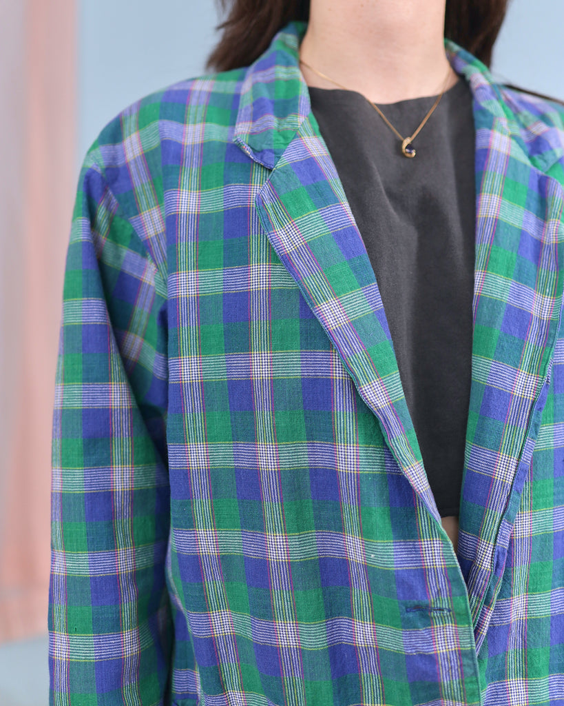 1990's Relaxed Plaid Blazer