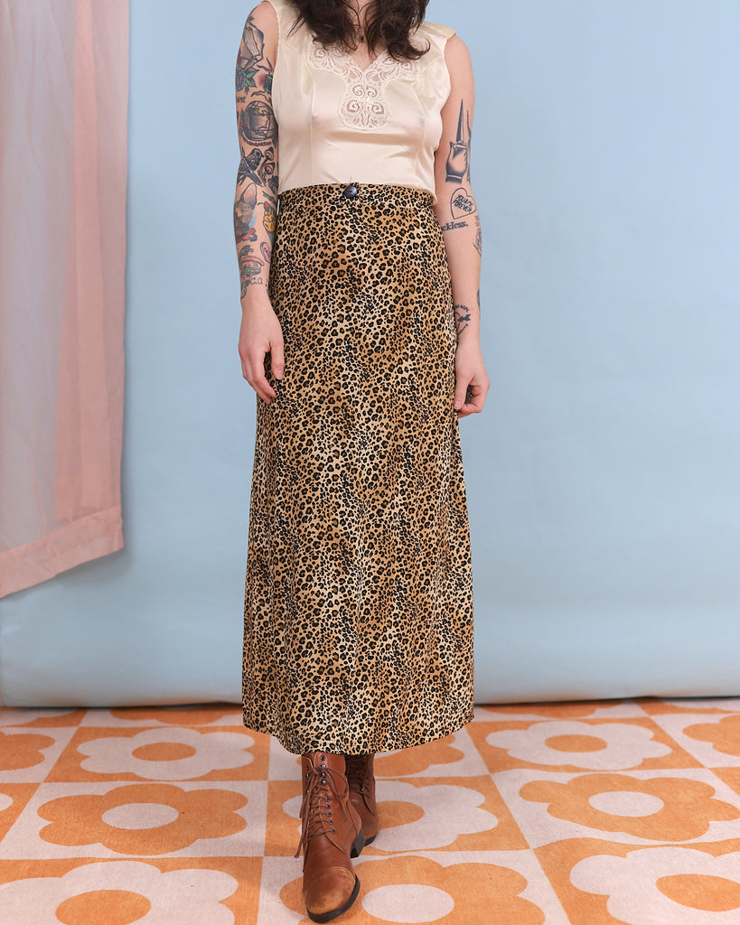 1990's Cheetah Print Maxi Skirt
