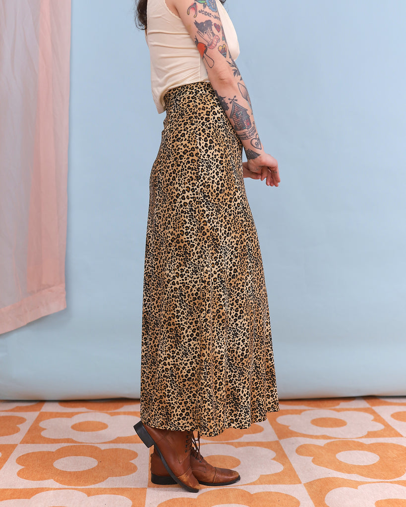 1990's Cheetah Print Maxi Skirt